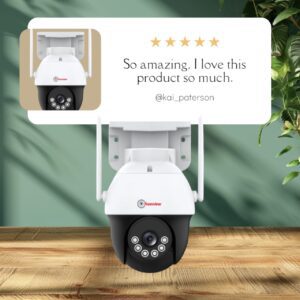 Trueview PTZ WiFi 3MP Mini (Pan-Tilt-Zoom) Security Camera | Outdoor Indoor Security Camera | Storage on Cloud or SD Card Up To 256 GB | Intruder Alarm | Color Night Vision | Two Way Talk