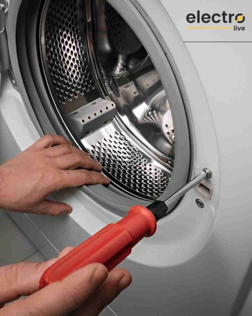 Electrolive Tech technician performing washing machine repair