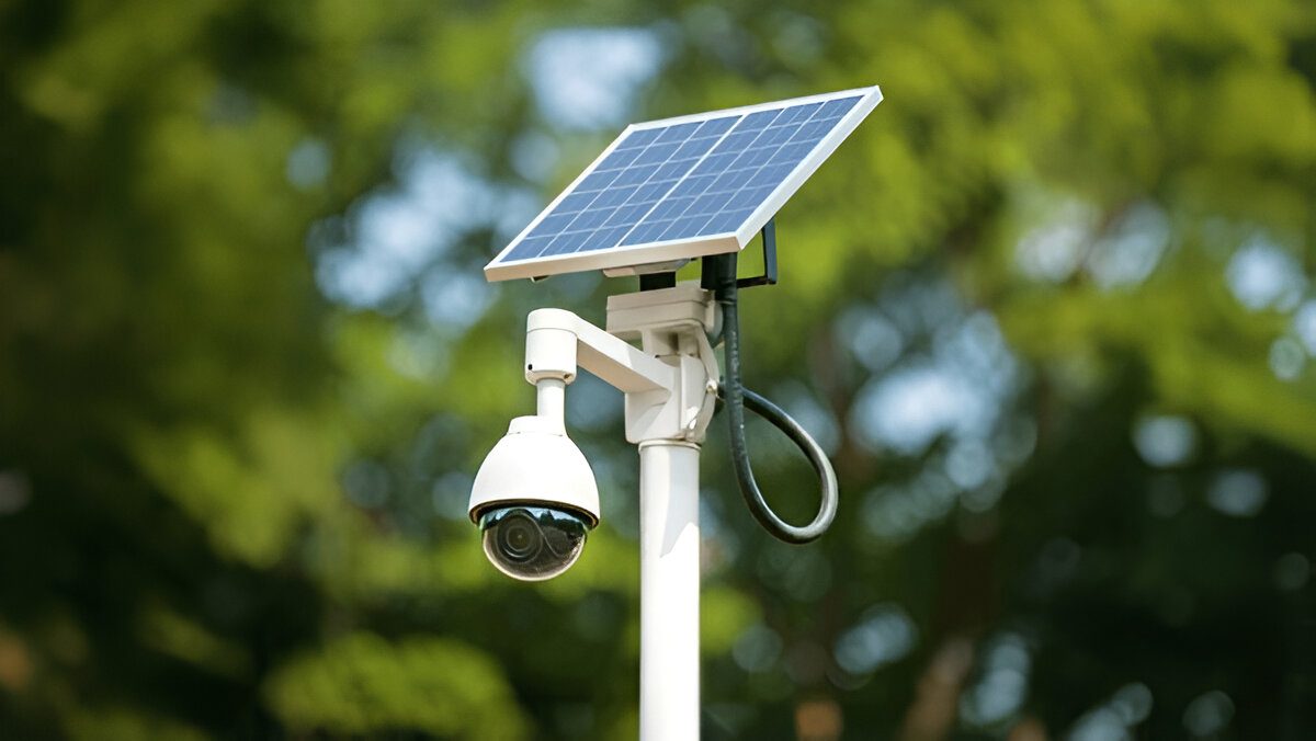 Solar camera installation